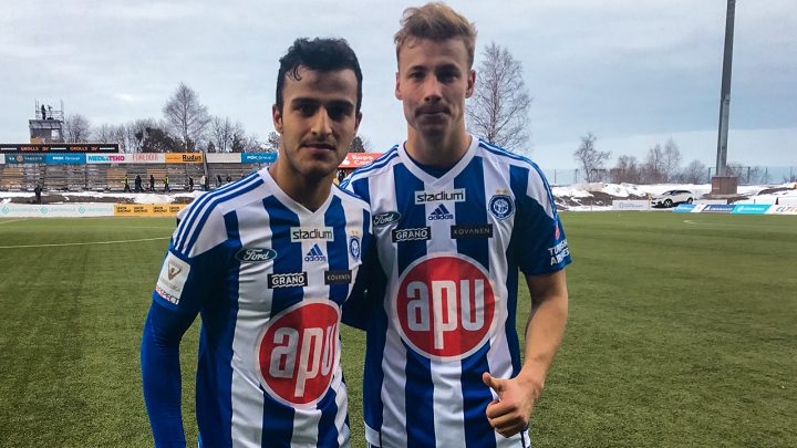 KuPS vs HJK 13.4.2019 - Harmeet Singh ja Eetu Vertainen