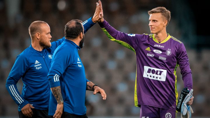 Mika Väyrynen, Boris Wistuba, Hugo Keto - HJK Helsinki. Photo: © Jussi Eskola