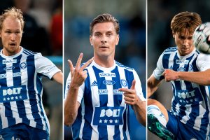Valtteri Moren, Markus Halsti, Miro Tenho – HJK Helsinki. Photo: @ Jussi Eskola Valtteri Moren, Markus Halsti, Miro Tenho - HJK Helsinki. Photo: @ Jussi Eskola