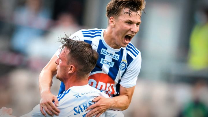 Janne Saksela, Lucas Lingman - HJK Helsinki. Photo: © Jussi Eskola