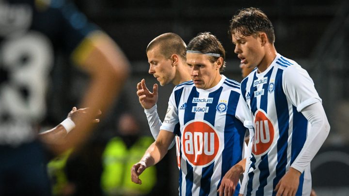 Roope Riski, Riku Riski, Casper Terho - HJK Helsinki. Photo: © Jussi Eskola