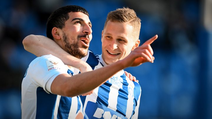 Nassim Boujellab, Santeri Hostikka - HJK Helsinki. Photo: © Jussi Eskola