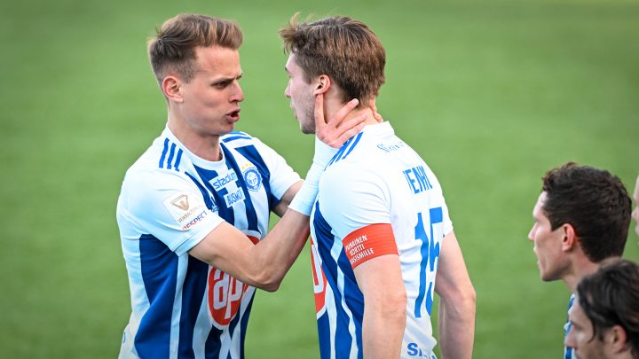 Bojan Radulovic, Miro Tenho - HJK Helsinki. Photo: © Jussi Eskola