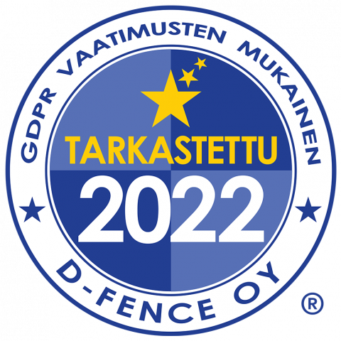 GDPR tarkastettu D-Fence 2022