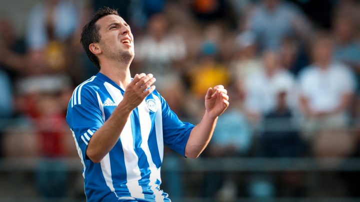 Erfan Zeneli, HJK vs Bangor City 2011. Photo: © Jussi Eskola