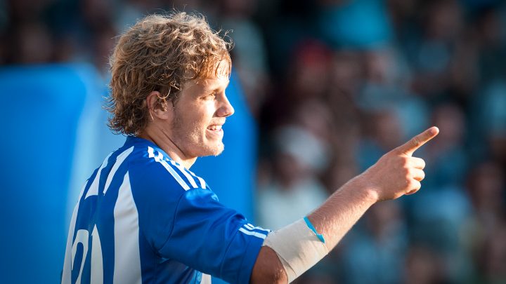 Teemu Pukki, HJK vs Bangor City 2011. Photo: © Jussi Eskola