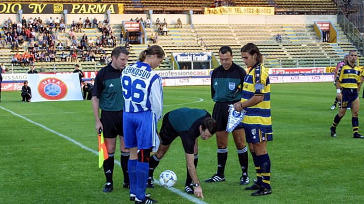 Mika Lehkosuo, Fabio Cannavaro - Parma-HJK 20.9.2001