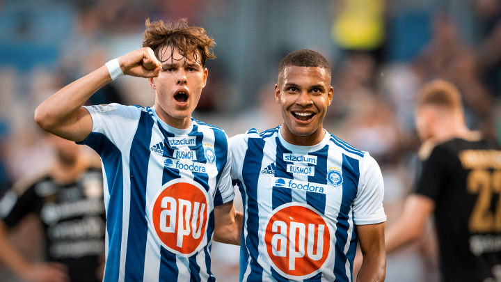 Casper Terho, Anthony Olusanya - HJK Helsinki. Photo: © Jussi Eskola