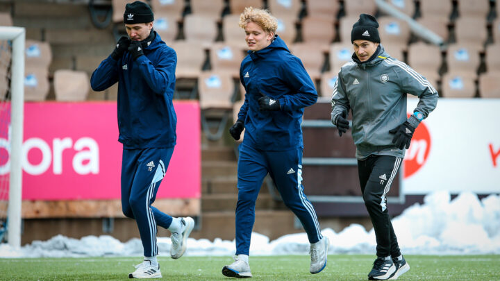 Miro Tenho, Miska Ylitolva, Toni Taipale - HJK Helsinki. Photo: © Mira Lönnqvist