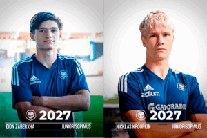Juniorisopimukset: Nicklas Kroupkin ja Dion Zaberxha HJK on solminut juniorisopimukset Nicklas Kroupkinin ja Dion Zaberxhan kanssa.